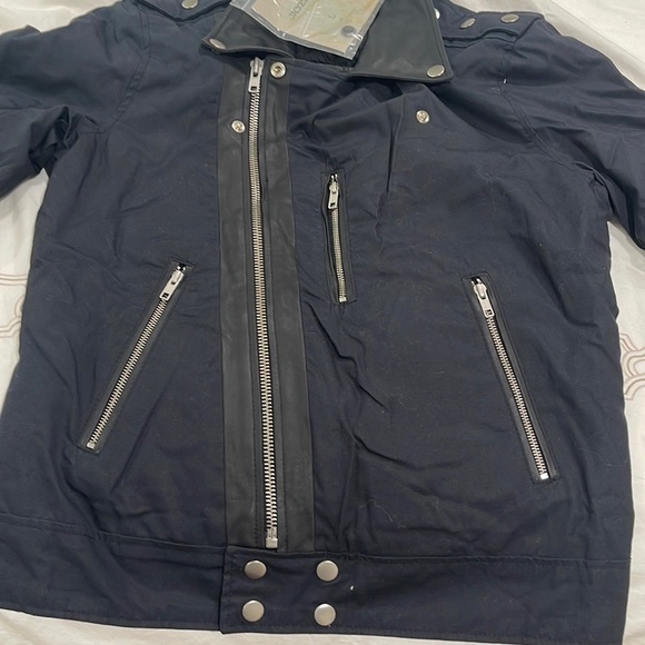 BLK DNM Black Trim Leather Jacket - Picture 5 of 6